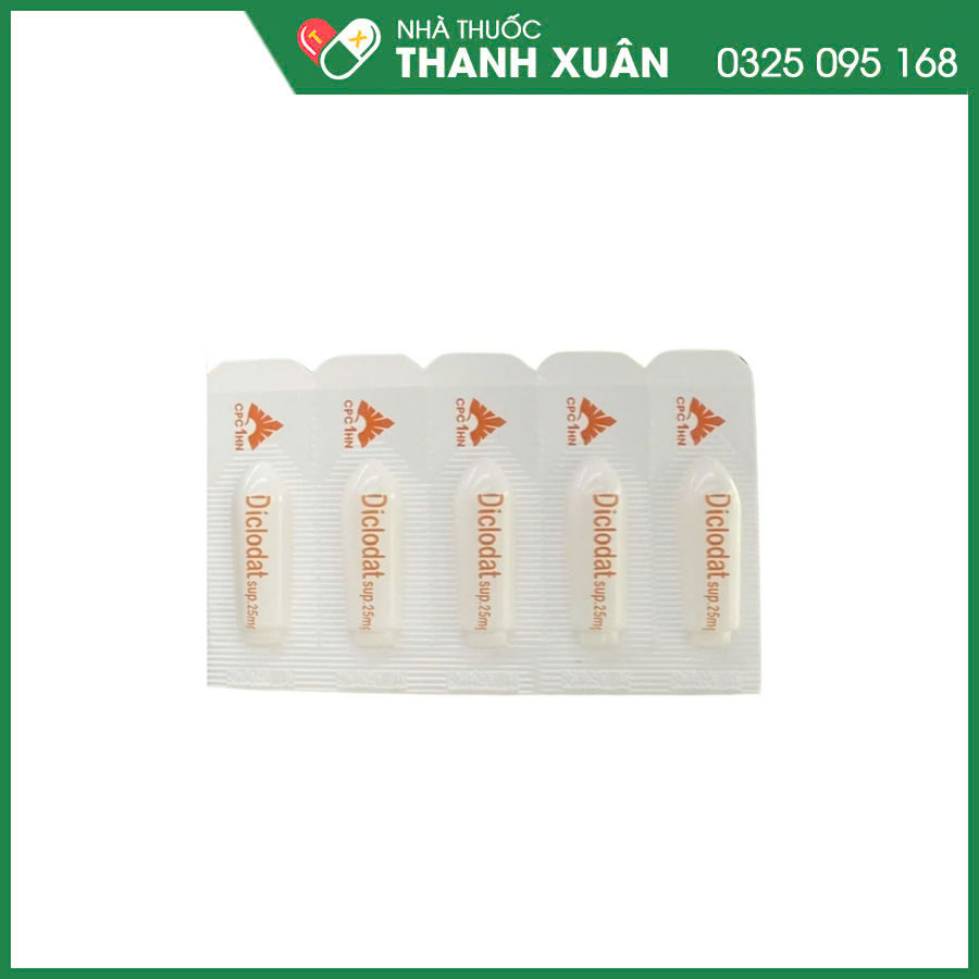 Diclodat sup.25mg thuốc giảm đau, chống viêm, hạ sốt khi cần